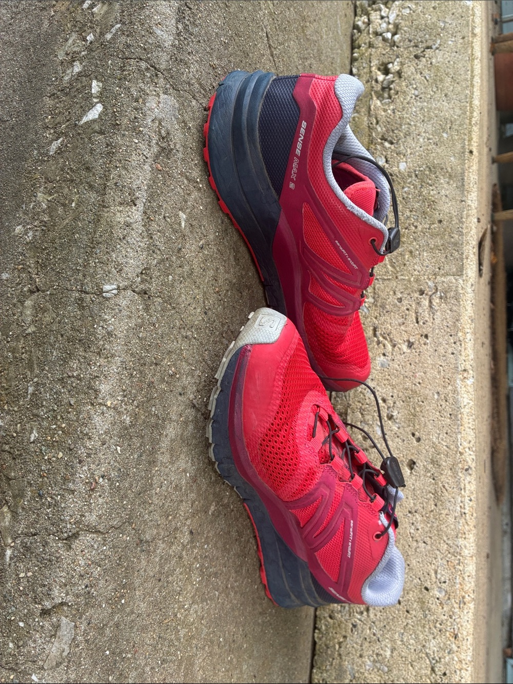 Salomon women Vibrant Red Trail Shoes sneakers